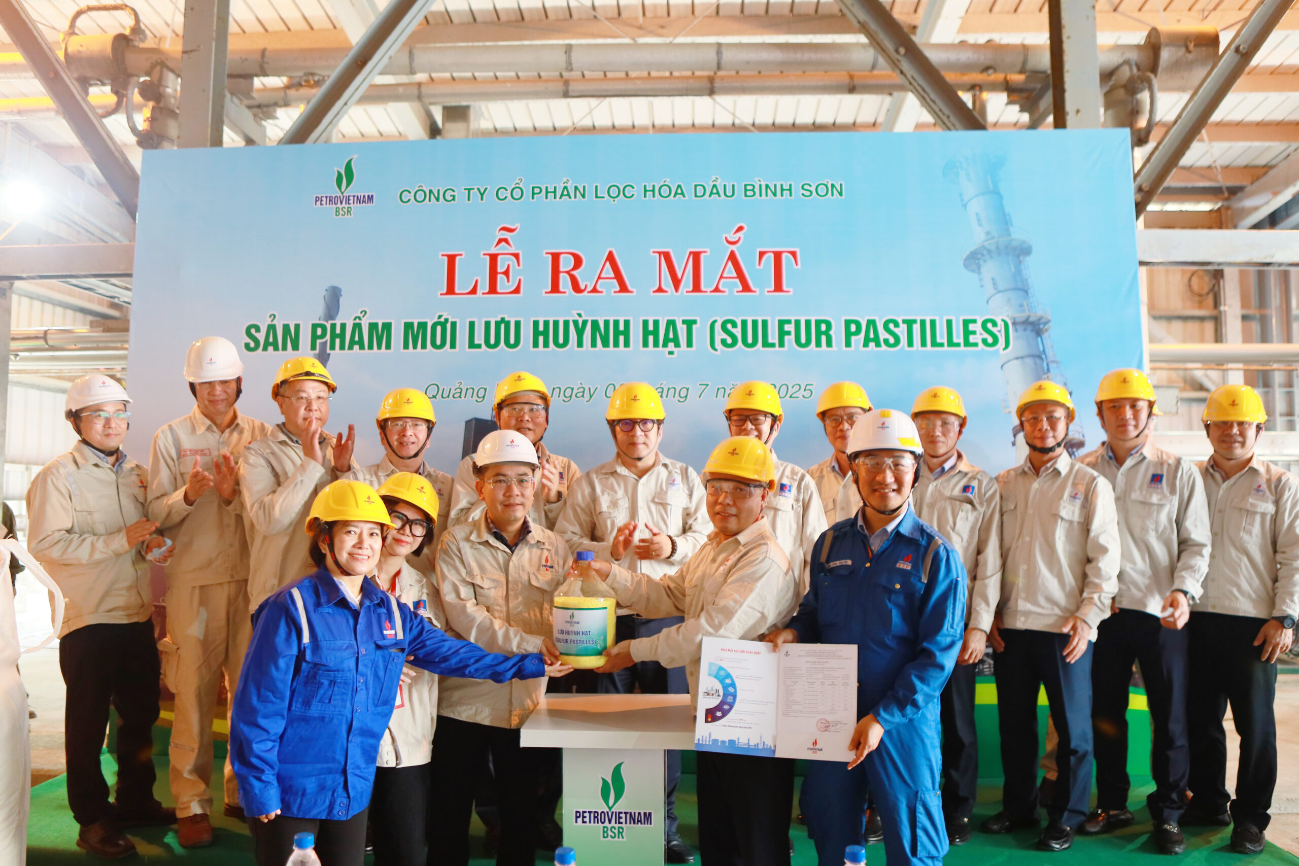 BSR chính thức ra mắt sản phẩm lưu huỳnh hạt – bước tiến mới trong tối ưu hóa sản phẩm phụ