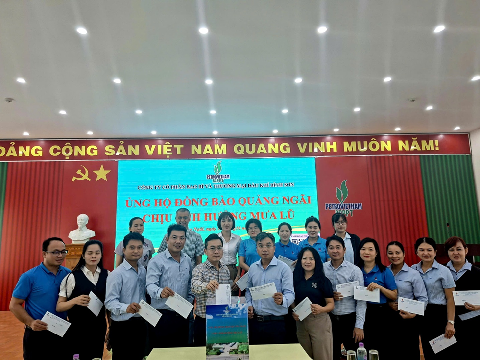 BSPPT quyên góp ủng hộ nhân dân Quảng Ngãi bị ảnh hưởng bởi mưa lũ